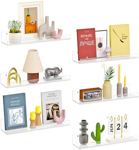 Dooiclear 6 Pack Floating Shelves by Dooiclear