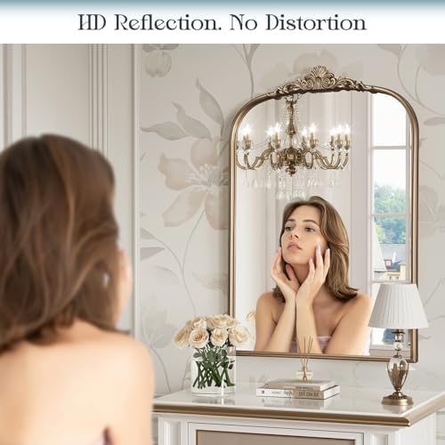 24" x 36" Antique Gold Arched Mirror - Image 3