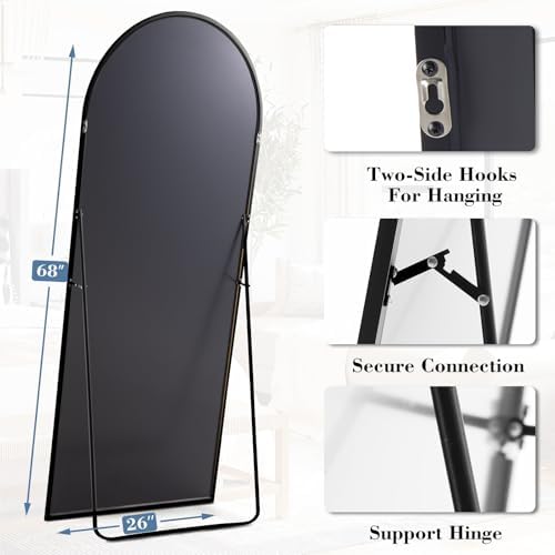 DUMOS 68"x26" Arched Full Length Mirror - Image 5