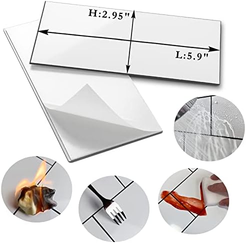AULIGET 3" x 6" Thick PVC Peel and Stick Backsplash, Subway Tile Peel and Stick - Image 4