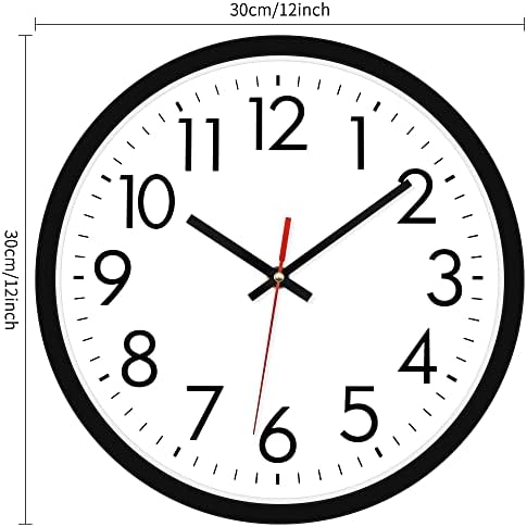 Lumuasky 8 Pack Wall Clock Bulk12 Inch Silent Non-Ticking Round Analog Classic - Image 2