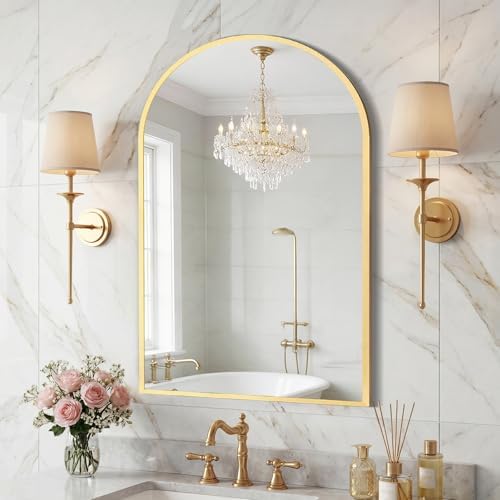 Sweetcrispy 22"x30" Arched Bathroom Mirror, Bathroom Mirrors by Sweetcrispy