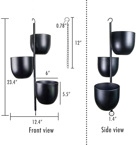 3-Tier Metal Hanging Planter - Image 2