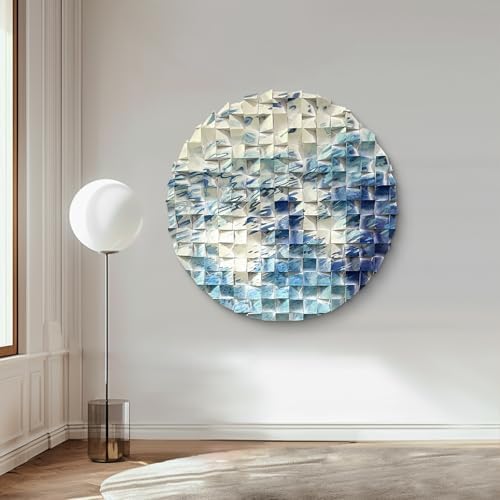 LIUZEYUE - Abstract Flow Round Wood Wall Art, Modern Circular Wooden Decor - Image 5