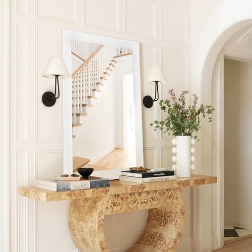 CULER White Bathroom Mirrors for Wall 26 x 40 Inch, Vanity Rustic Mirror - Image 4