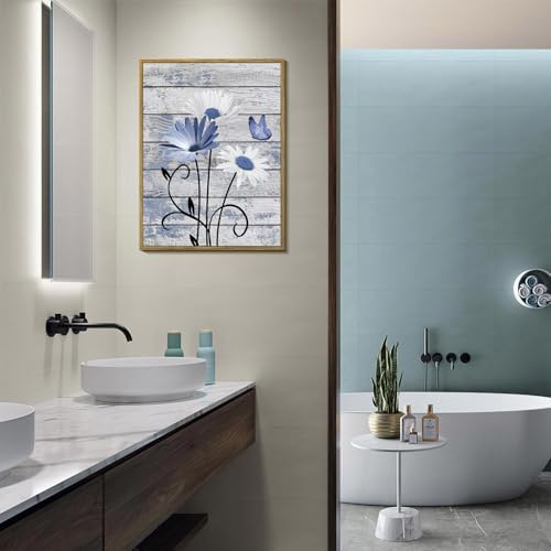 HVEST Blue and White Floral Wall Art - Image 4