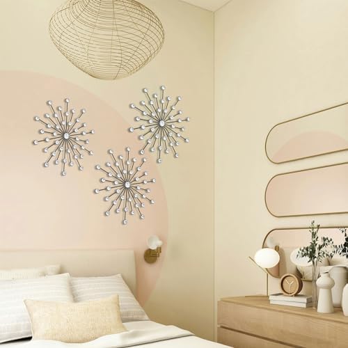 ZEXUIRU 3 Set Black Starburst Wall Art - Image 3