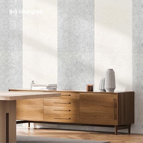 Olanglab Acoustic Wall Panels, 10 Pack, Plain Light Beige - Image 6