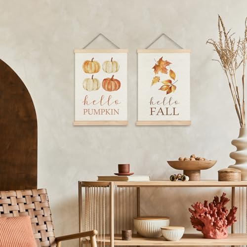 Supwhd Hello Pumpkin Fall Leaf Wall Art - Image 4