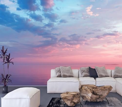 Dreamy Pink Purple Sunset Ocean Cloud Wallpaper Peel Stick - Image 4