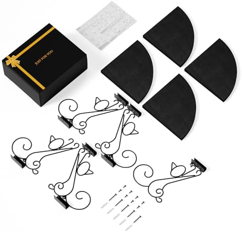 Alsonerbay 4-Tier Cat Shaped Corner Floating Shelf Wall Mount - Image 6