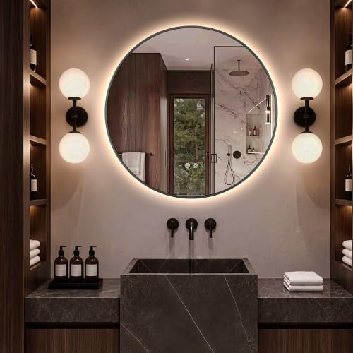 Niccy 28" Round LED Bathroom Backlit Mirror by Niccy