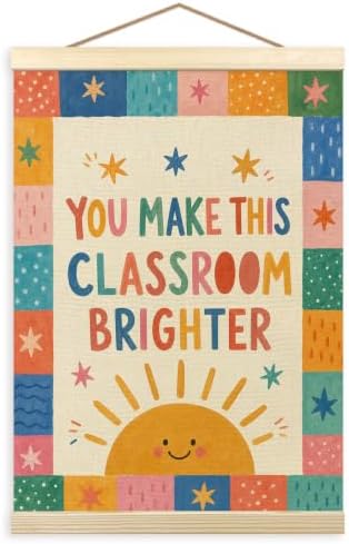 madalo Boho Classroom Inspirational Wall Art Poster Hanger Frame 12x16 Inch by Unknown