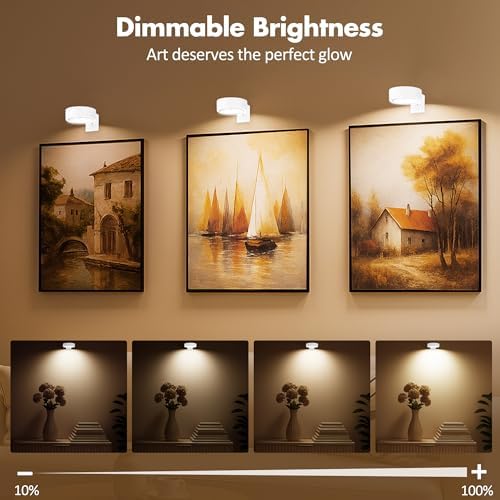 Picture Lights for Wall, Wireless Poster Lights Battery Operated - Image 4