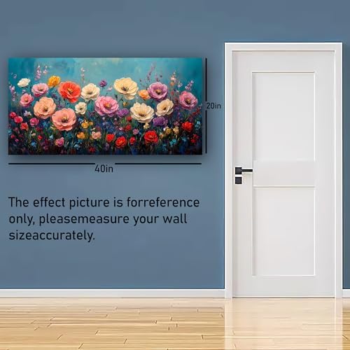 Vibrant Multicolor Flower Picture Print Canvas Wall Art Living Room Dining Room - Image 2