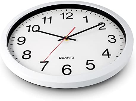 Bernhard Products White Wall Clocks, 2 Pack Silent Non Ticking - Image 6