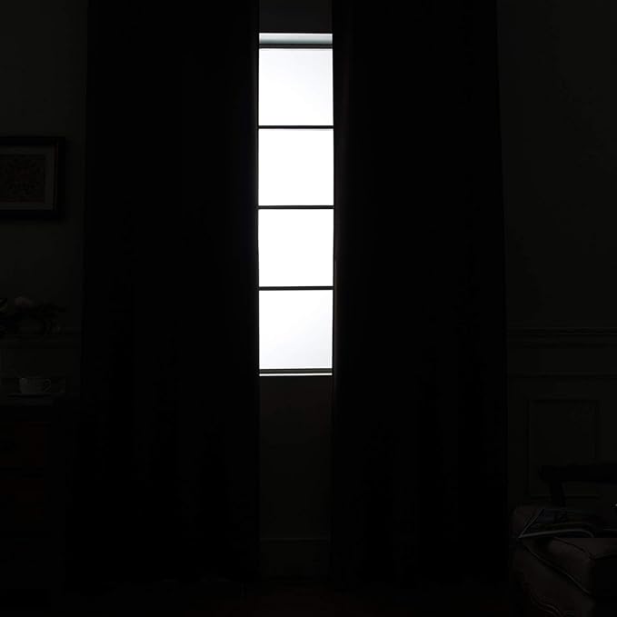 Yakamok 100% Blackout Curtains for Bedroom, 2 Thick Layers Thermal Insulated - Image 8