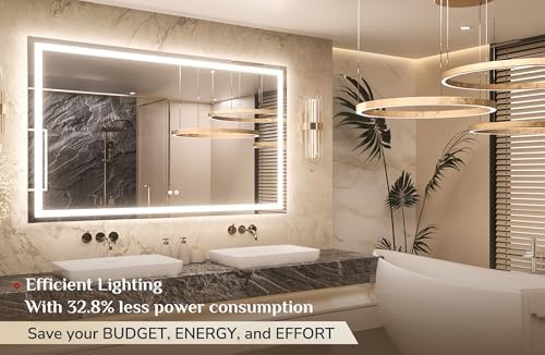 Keonjinn 55x36 Inch LED Bathroom Mirror - Image 2