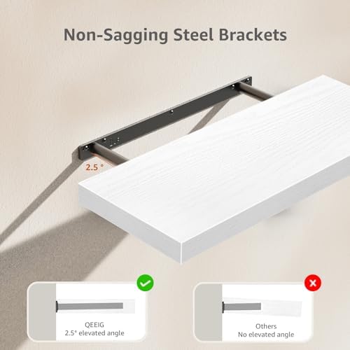 QEEIG Bathroom Long Floating Shelves - Image 6