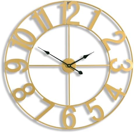Sorbus Large Wall Clock, Metal Frame, Battery Powered by Sorbus