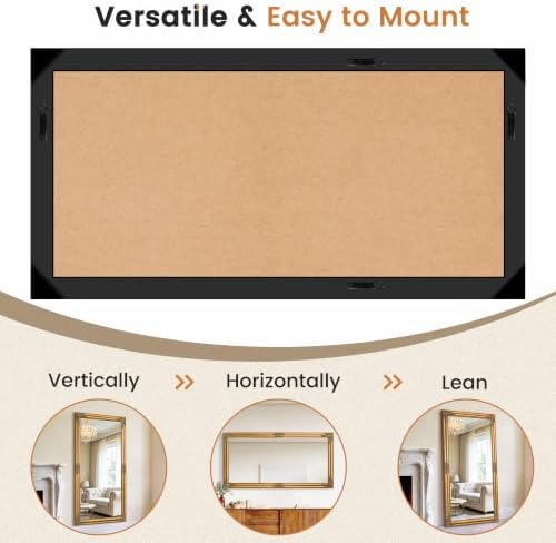 TRAHOME Vintage Full Length Mirror, 55”x28” Gold Antique Baroque Mirror - Image 7