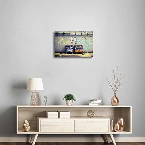 Wieco Art Banksy Graffiti Canvas Wall Art, Life is Short Chill the Duck Out - Image 3