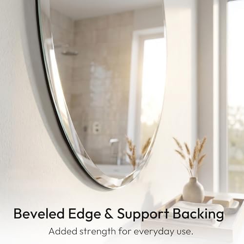24 Inch Round Frameless Bathroom Mirror - Image 3
