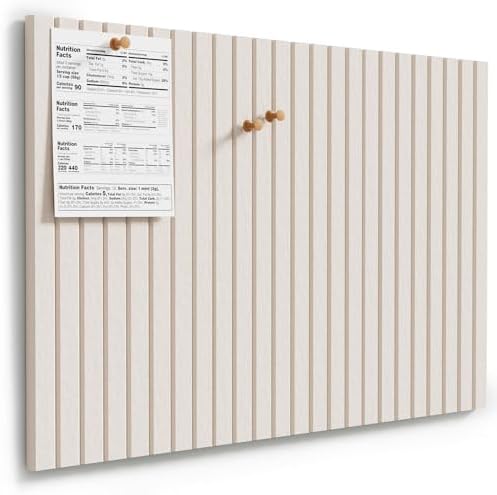 MaxGear Bulletin Board 36" x 24", Light Tan Felt Wall Tiles Room Decor by MaxGear