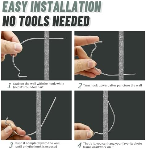 FURHUA 30pcs Super Hook Picture Hangers, Drywall Hooks - Image 4