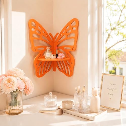 Novabright 3 Pcs Butterfly Floating Corner Shelves Butterfly Wall Mounted - Image 4