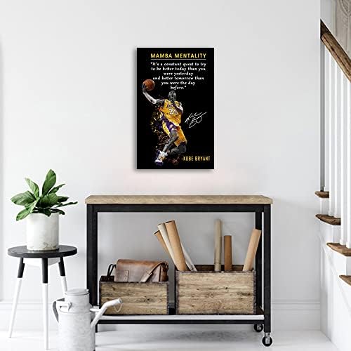 Kobe Bryant Inspirational Poster Canvas Wall Art • Mamba Mentality Quote Canvas - Image 2