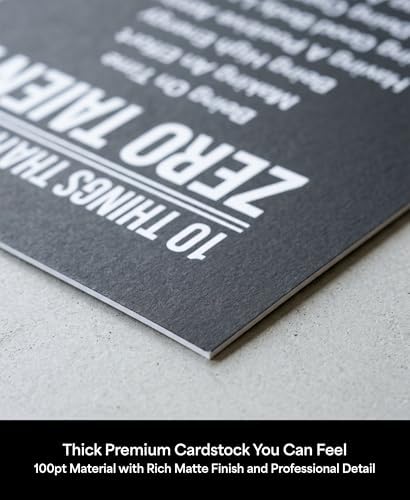 10 Things That Require Zero Talent Wall Art, Motivational Print - Image 5