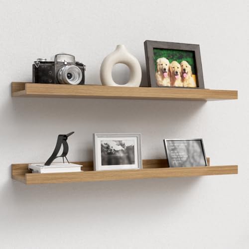 Boswillon Floating Shelves Set of 2, Long Wall Shelf by Boswillon