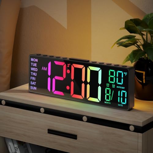 JALL 10.5'' Large Digital Alarm Clock by JALL