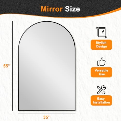 Delma Arched Bathroom Mirror - Image 3