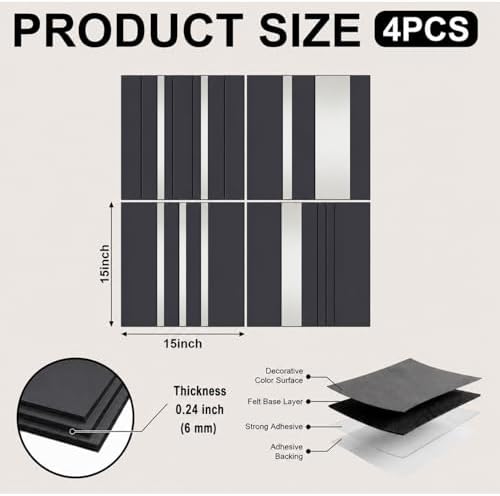 Geelin 4 Pack 3D Wall Panels Peel and Stick Fluted - Image 2