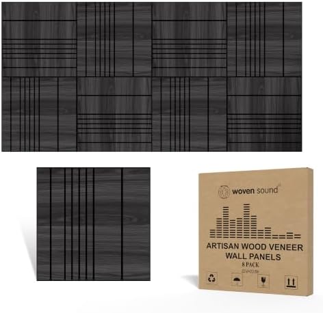WoveN SounD Acoustic Wall Panels, 8 Pack, 23.6x23.6 in by WovenSound