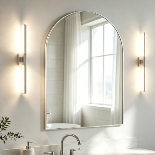 Arched Wall Mirror for Bathroom, Living Room by NEUWEABY