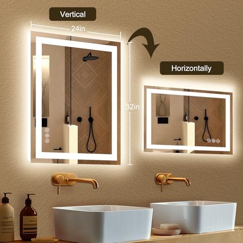 24×32 LED Bathroom Mirror with Lights - Image 2