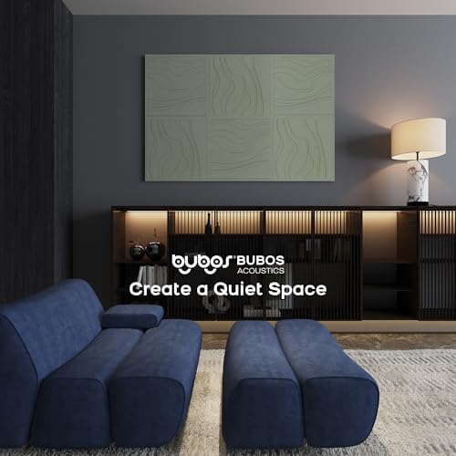 BUBOS 6-Pack Art Acoustic Panels, Self-Adhesive Sound Panels, 23.6"x23.6" - Image 6