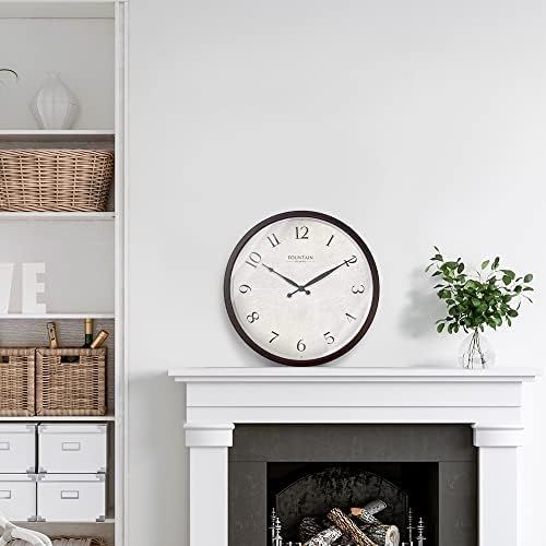12" Silent Modern Farmhouse Wall Clock, Oil Rubbed Bronze - Image 6
