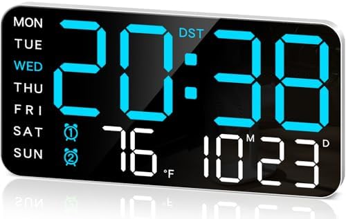 MASHI 8.4" Digital Clock, Desk Alarm Clock by MASHI