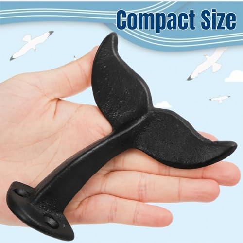 Set of 8 Whale Tail Wall Hooks, Heavy Duty - Image 3