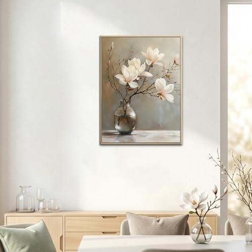 daktenn Floral Canvas Wall Art Bathroom Wall Art Pictures Wall Decor Home Decor - Image 3