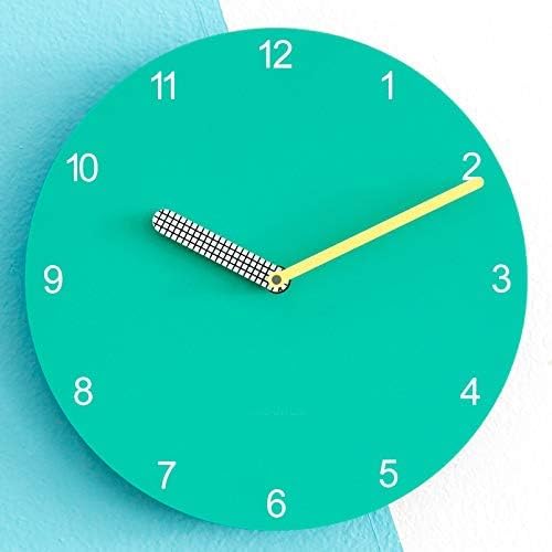Stephanie Imports Modern Minimalist Teal & Yellow Wall Clock - Image 2