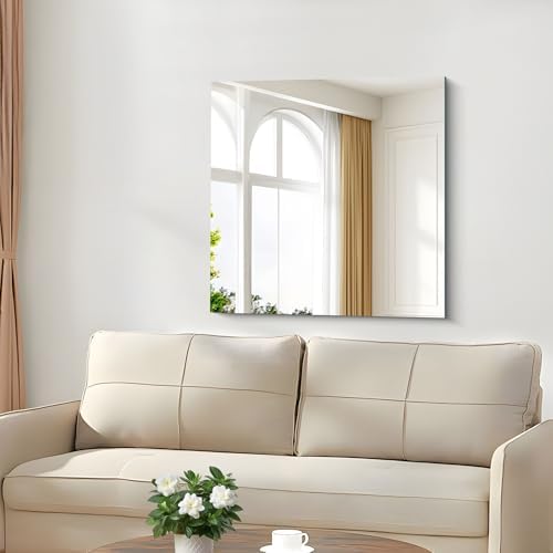 CILIBER Frameless Mirror, 30x30 Square Bathroom Mirrors - Image 6