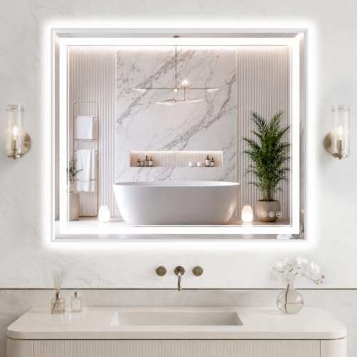 36"x40" LED Bathroom Mirror by FLYECHO
