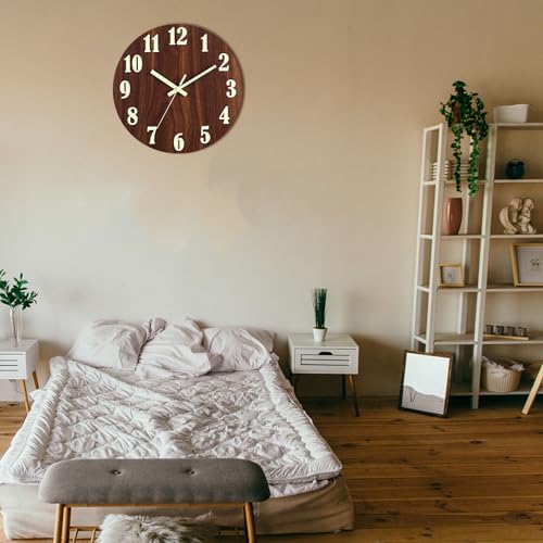 HZDHCLH Luminous Wall Clock 12 Inch Silent Non Ticking Clock - Image 2