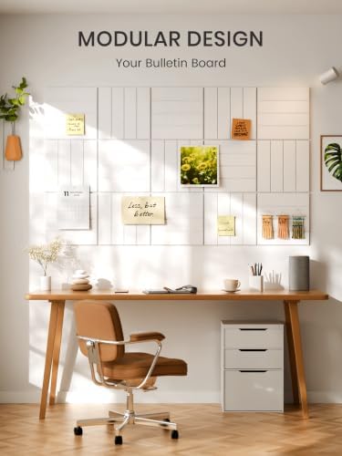 Bumusty 36" x 24" Large Cork Board Alternative, Milky White - Image 2