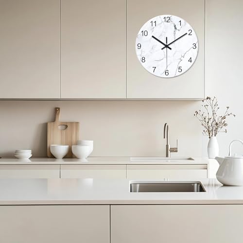 Marble Glass Wall Clocks Battery Operated 14 Inch - Image 5